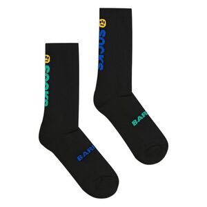 BARROW Unisex Graphic Logo Crew Socks Men BLACK